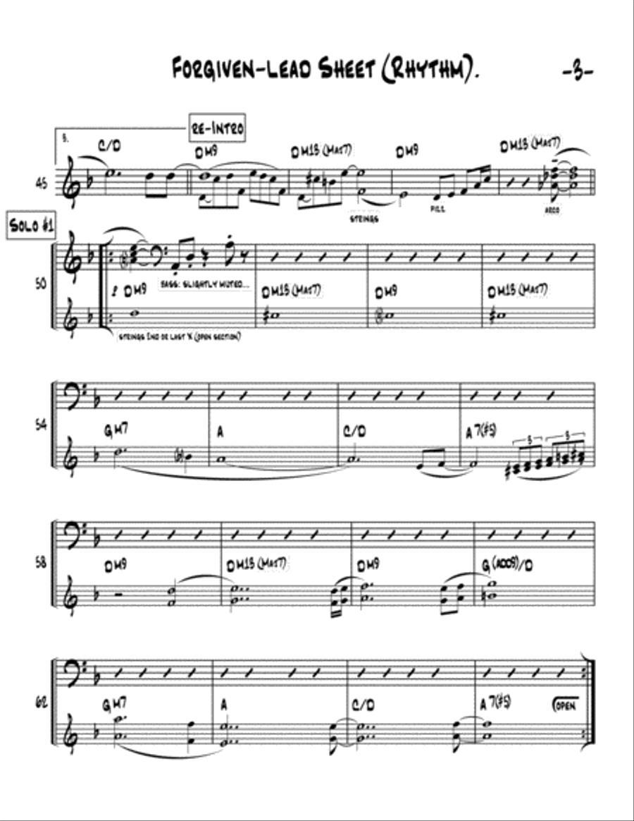 Forgiven (Lead Sheet) Electric Guitar scores gallery preview page 3