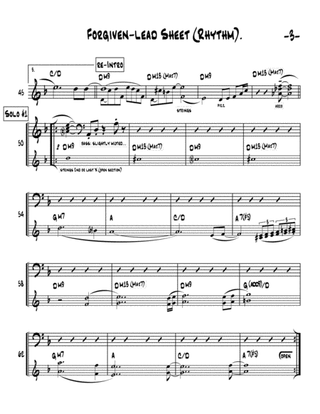 Forgiven (Lead Sheet) image number null