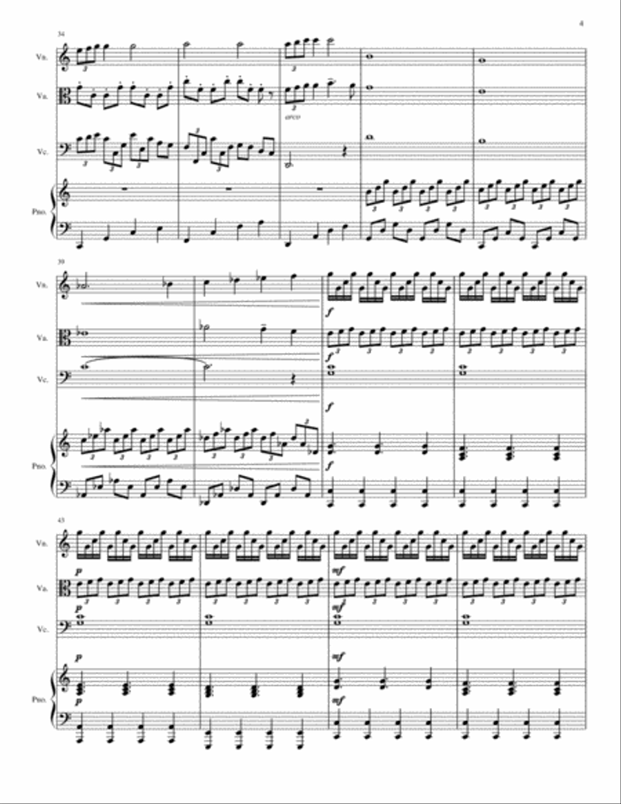 Getting To Know You Piano Quartet scores gallery preview page 4