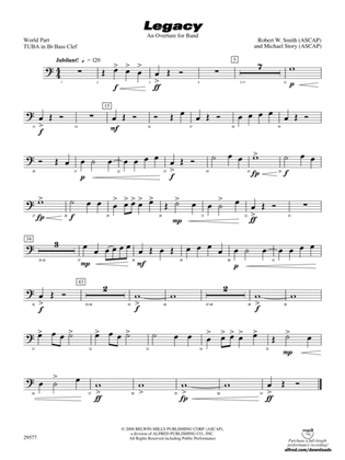 Legacy (An Overture for Band): (wp) B-flat Tuba B.C.
