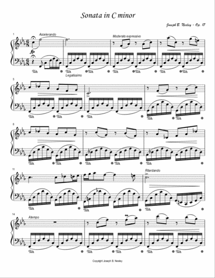 Sonata in C minor Piano Method scores gallery preview page 1