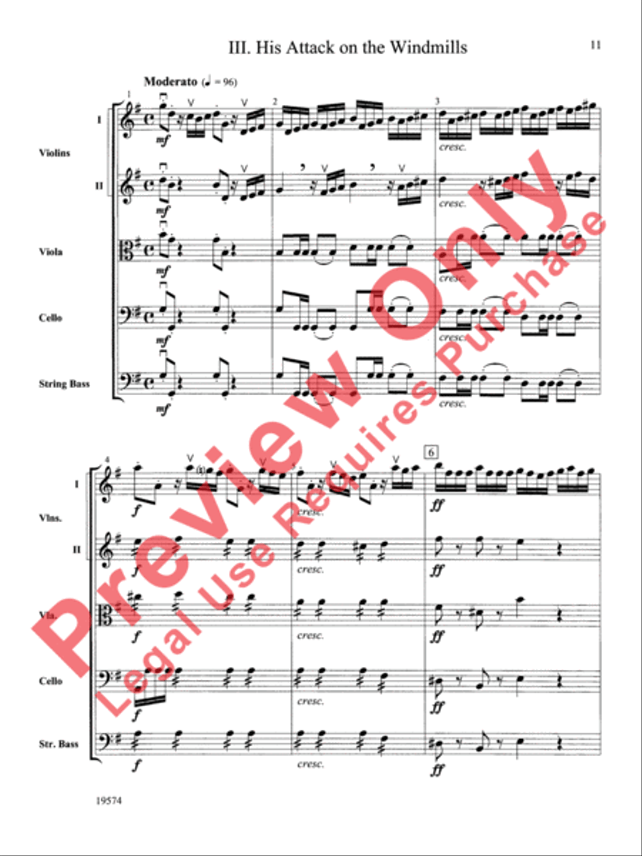 Selections from Don Quixote Suite String Orchestra scores gallery preview page 12