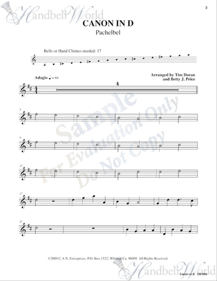 Canon In D Canon In D 2-Octaves scores gallery preview page 6