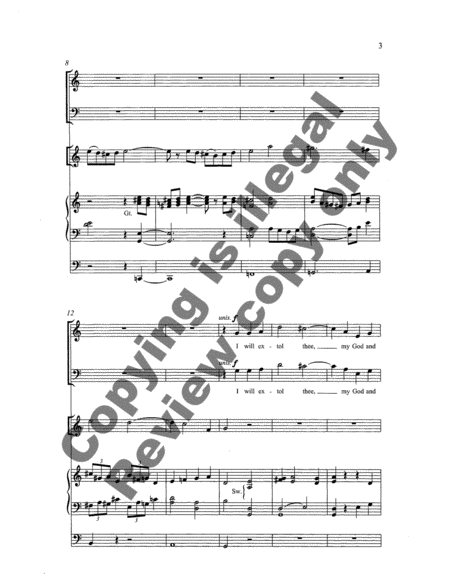 I Will Extol Thee (Choral Score)