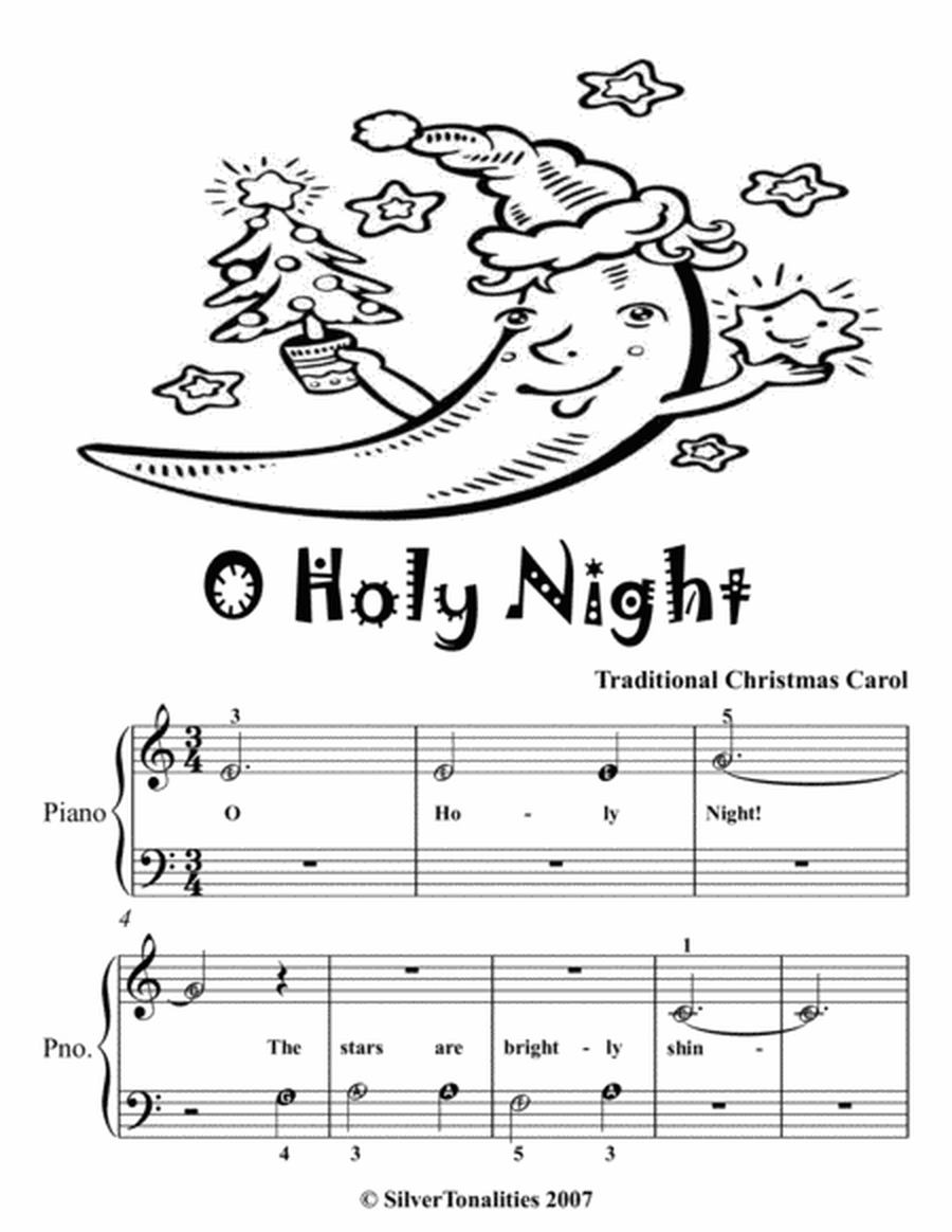 O Holy Night Beginner Piano Sheet Music