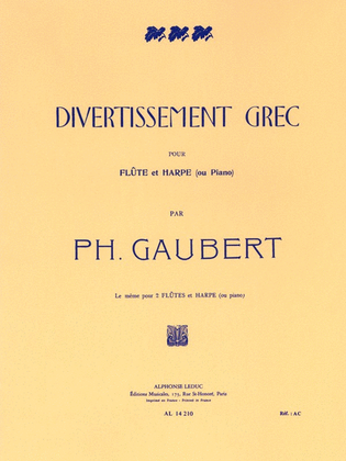 Book cover for Divertissement Grec