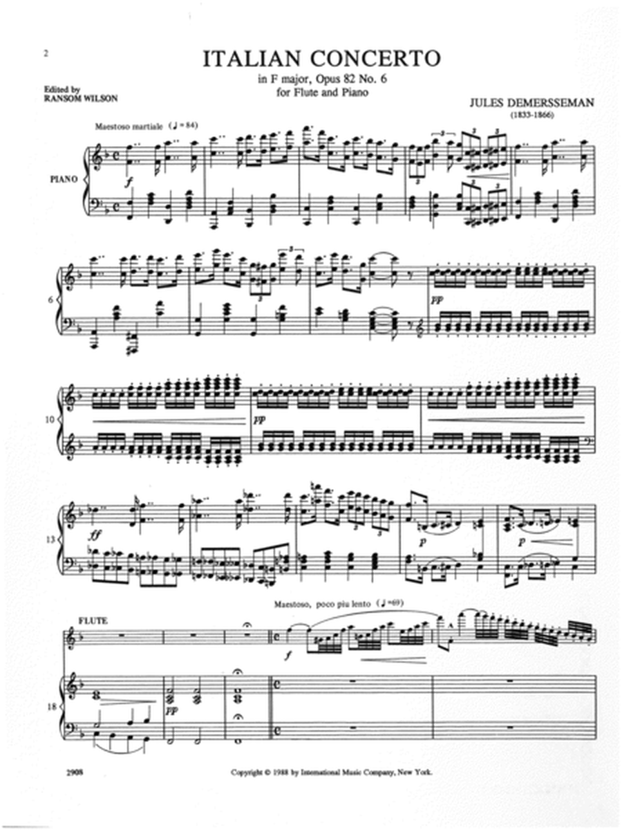 Italian Concerto In F Major, Opus 82, No. 6