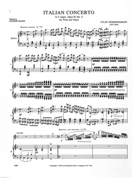 Italian Concerto In F Major, Opus 82, No. 6