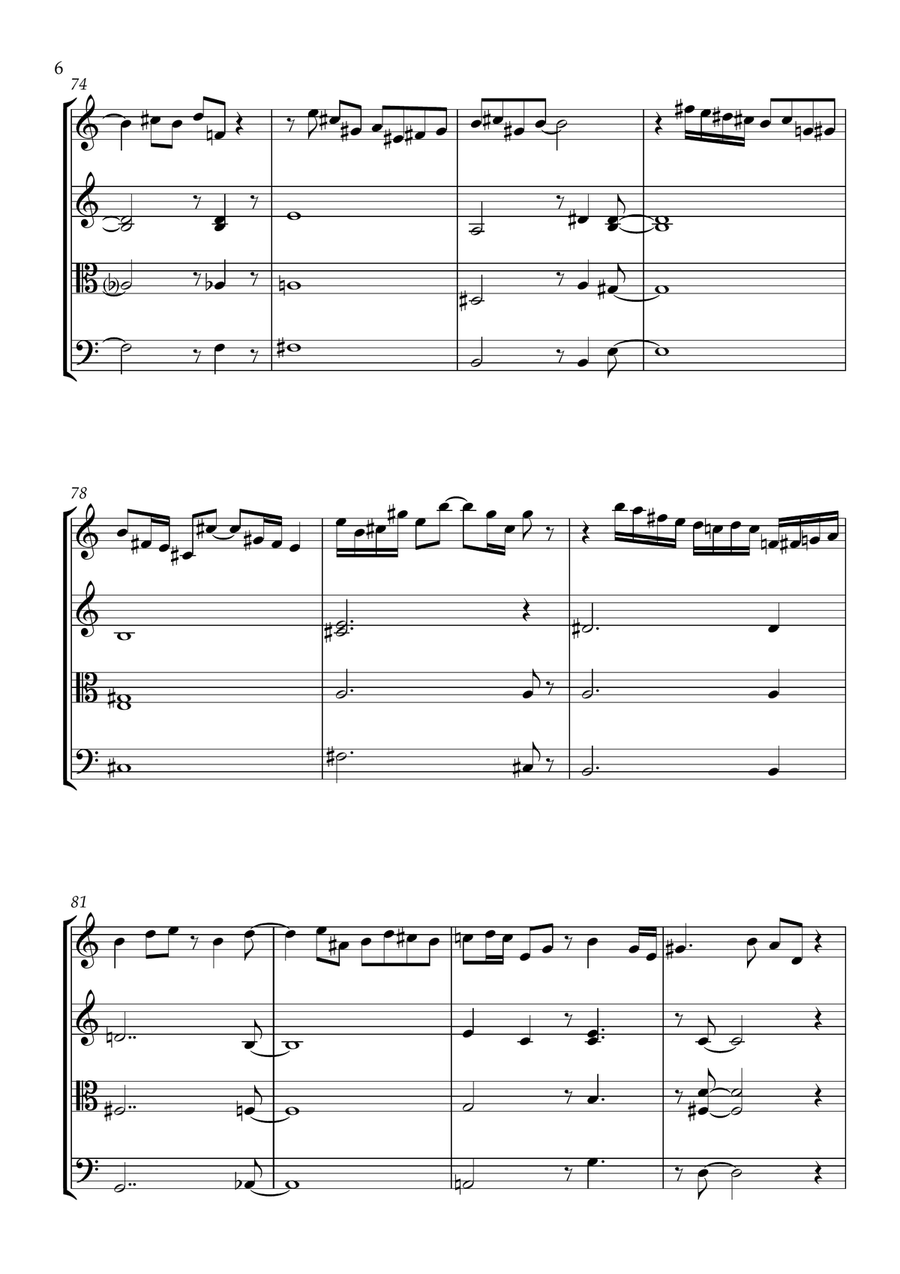 Desafinado String Quartet scores gallery preview page 6