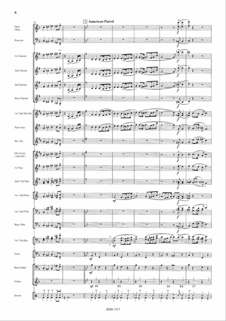 Glenn Miller Medley Concert Band scores gallery preview page 6