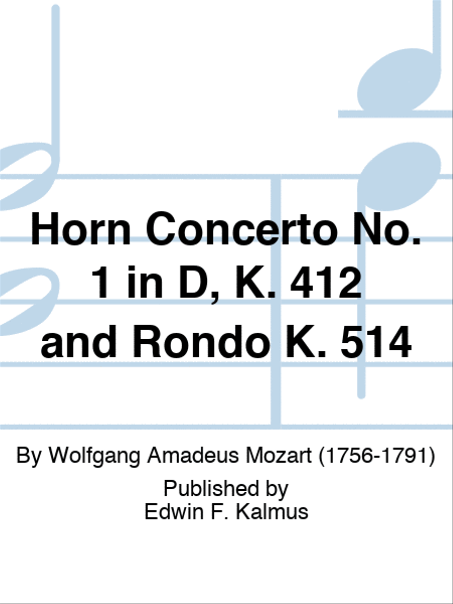 Horn Concerto No. 1 in D, K. 412 and Rondo K. 514 Orchestra scores gallery preview page 1
