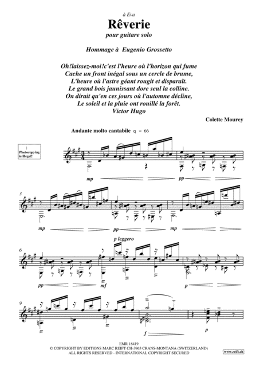 Reverie Classical Guitar scores gallery preview page 3