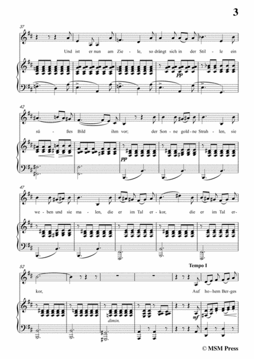 Schubert-Der Alpenjäger,in ,Op.13,No.3,for Voice and Piano image number null