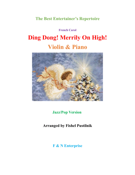 Piano Background for "Ding Dong! Merrily On High!"-Violin and Piano image number null