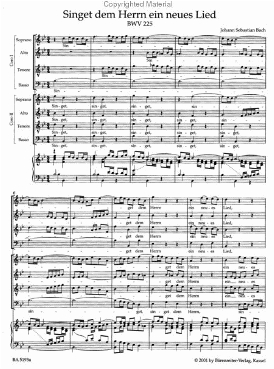 Motets BWV 225-230 Mixed Choir scores gallery preview page 3
