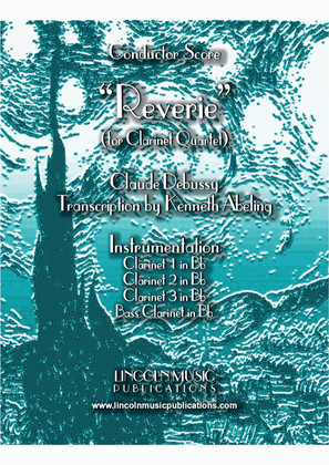 Book cover for Debussy – “Reverie” (for Clarinet Quartet)
