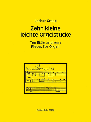 Book cover for Ten little and easy Pieces for Organ