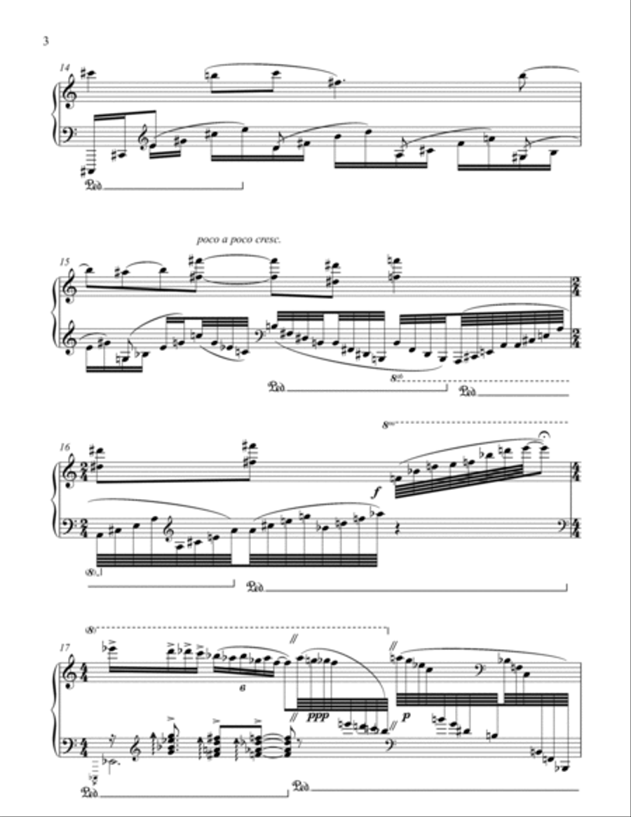 Nine Nocturnes for solo piano Piano Solo scores gallery preview page 6
