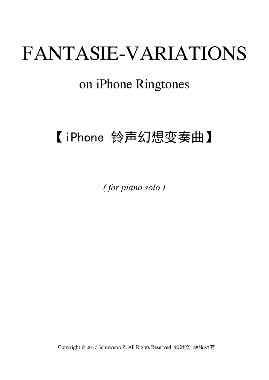 Fantasie Variations on iPhone Ringtones Piano Solo scores gallery preview page 1