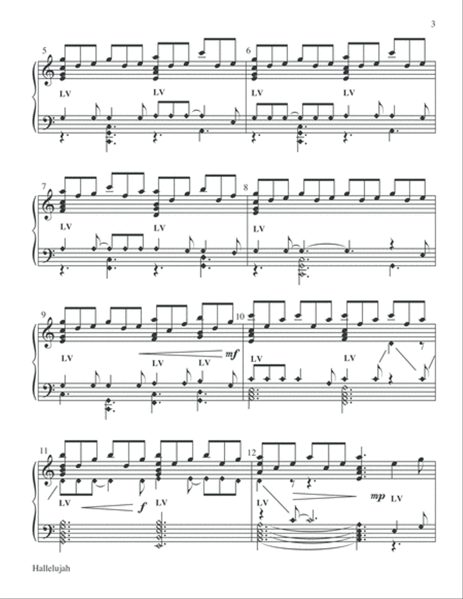 Hallelujah 5-Octaves scores gallery preview page 4