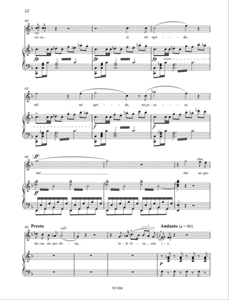Piangete voi? A dolce guidami castel natio Soprano Voice scores gallery preview page 4