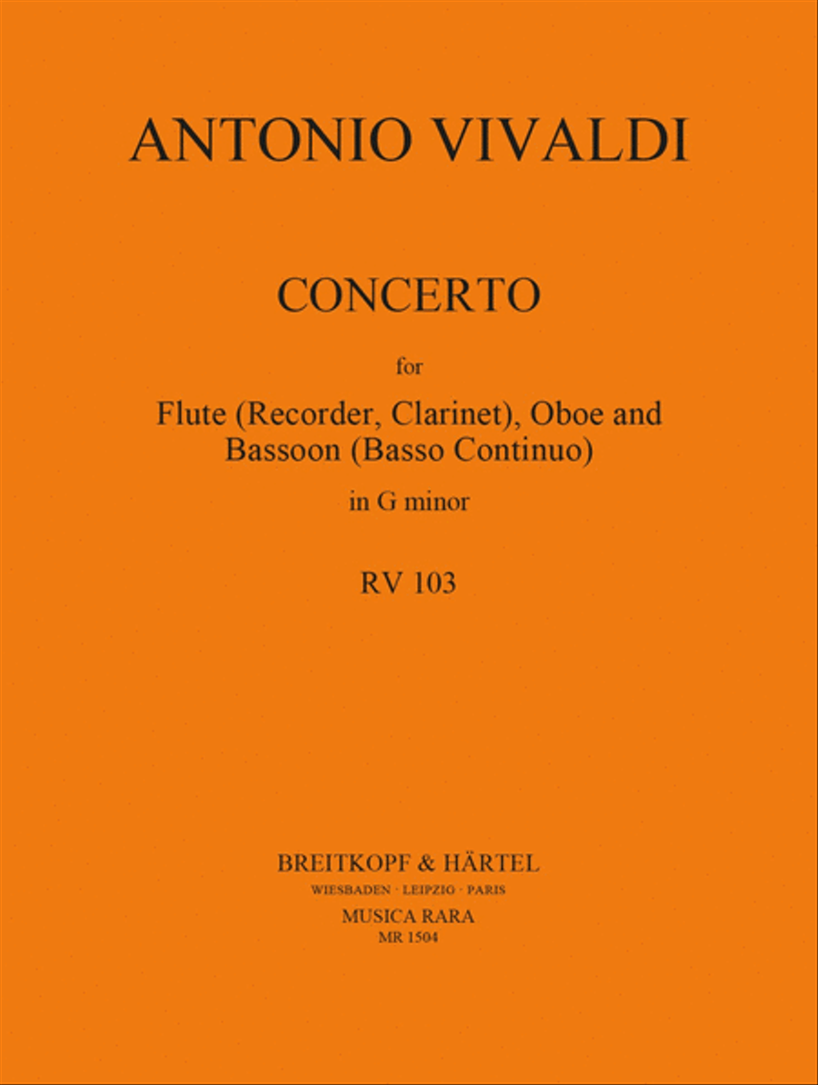 Concerto in G minor RV 103 Set of Parts scores gallery preview page 1