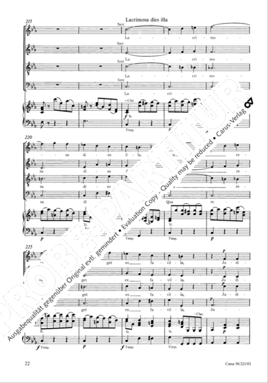 Requiem in C minor 4-Part scores gallery preview page 29