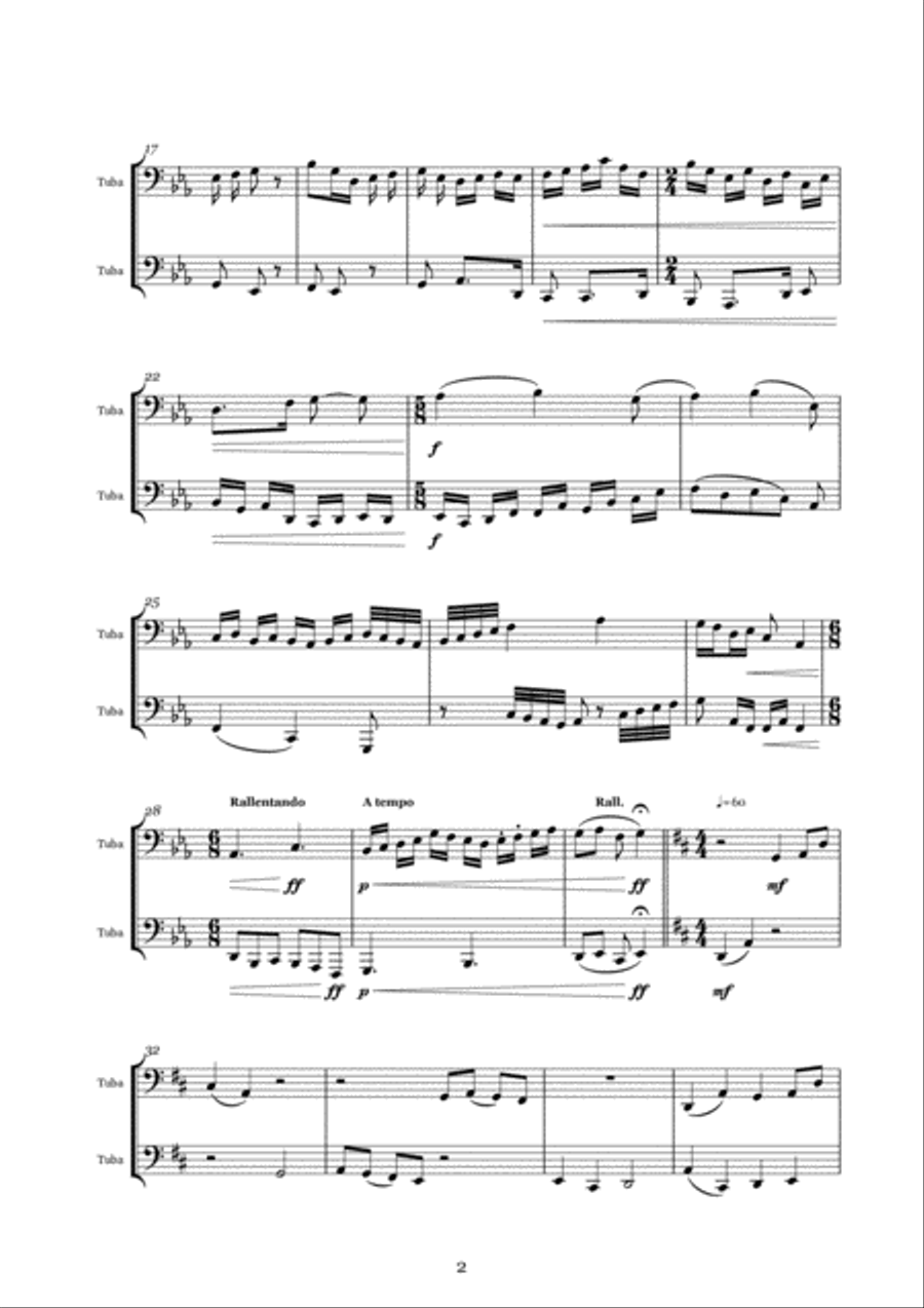 Three Neo Baroque Tunes Brass Ensemble scores gallery preview page 3