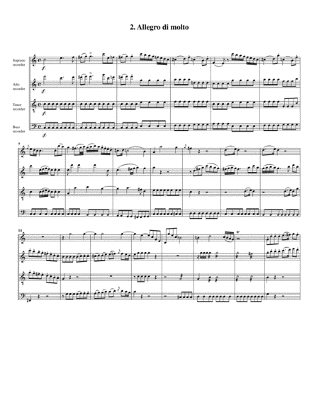 Divertimento, K.137 (arrangement for 4 recorders)