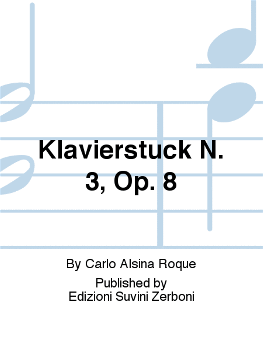 Klavierstück N. 3, Op. 8 Piano Solo scores gallery preview page 1