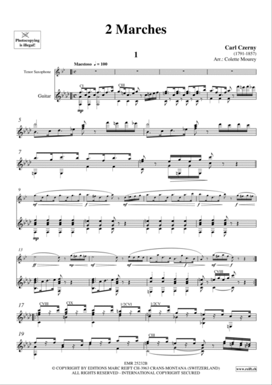 2 Marches Tenor Saxophone scores gallery preview page 6