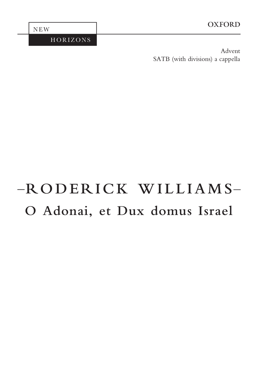 O Adonai, et Dux domus Israel