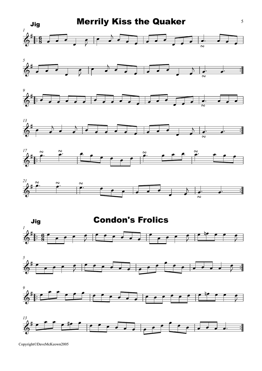 Irish Dance Music Vol.1 for Violin; 40 Jigs, Reels, Hornpipes and more.... Violin Solo scores gallery preview page 5