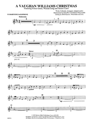 Book cover for A Vaughan Williams Christmas: E-flat Baritone Saxophone