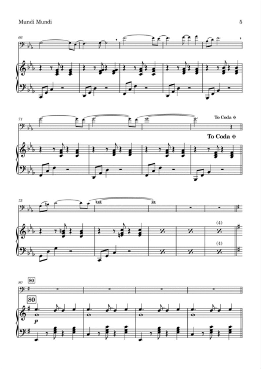 Mundi Mundi Euphonium scores gallery preview page 6