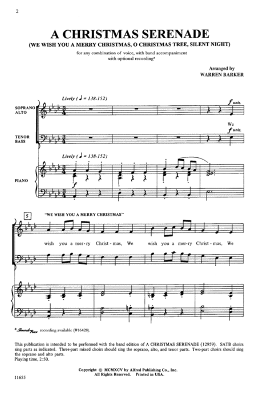 A Christmas Serenade 4-Part scores gallery preview page 2