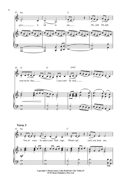 I Just Can't Be Tied: Sax & Piano Arrangement