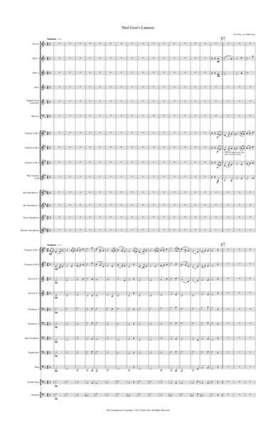 Niel Gow's Lament (Concert Band - Score) image number null