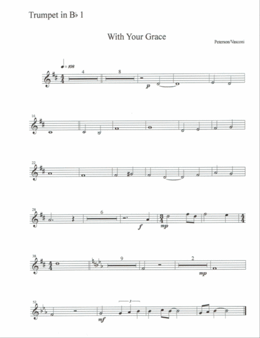 With Your Grace 4-Part scores gallery preview page 6