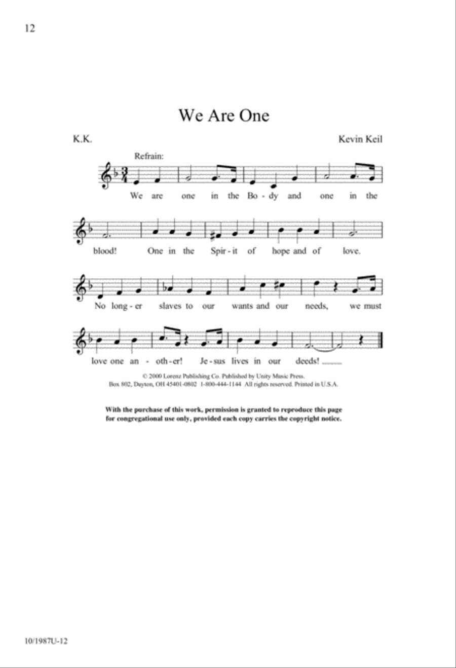 We Are One 4-Part scores gallery preview page 12