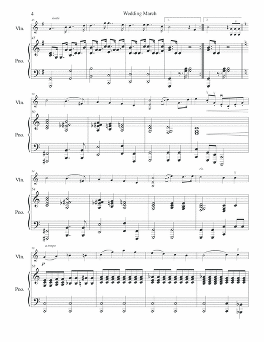 The Wedding March - Violin Solo image number null