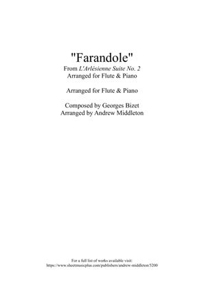 Book cover for Farandole arranged for Flute and Piano