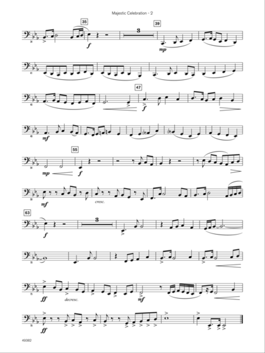 Majestic Celebration (Sound Innovations Soloist, Tuba) Small Ensemble scores gallery preview page 2
