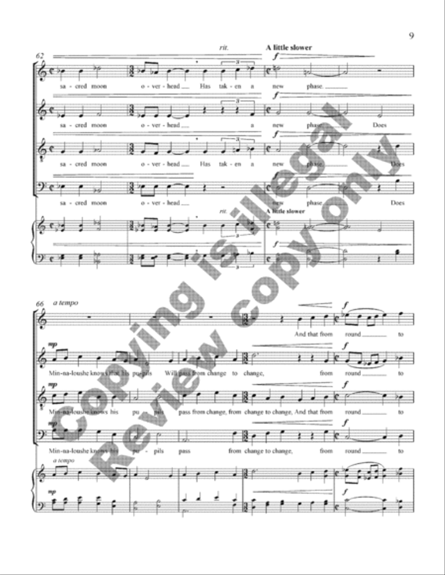 The Cat and the Moon 4-Part scores gallery preview page 9