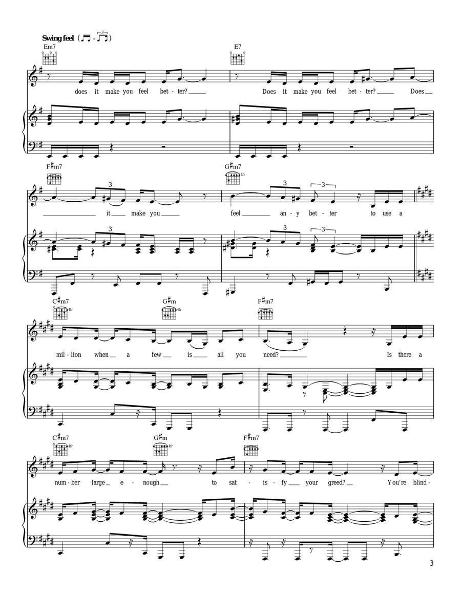 Someday Piano, Vocal, Guitar scores gallery preview page 3