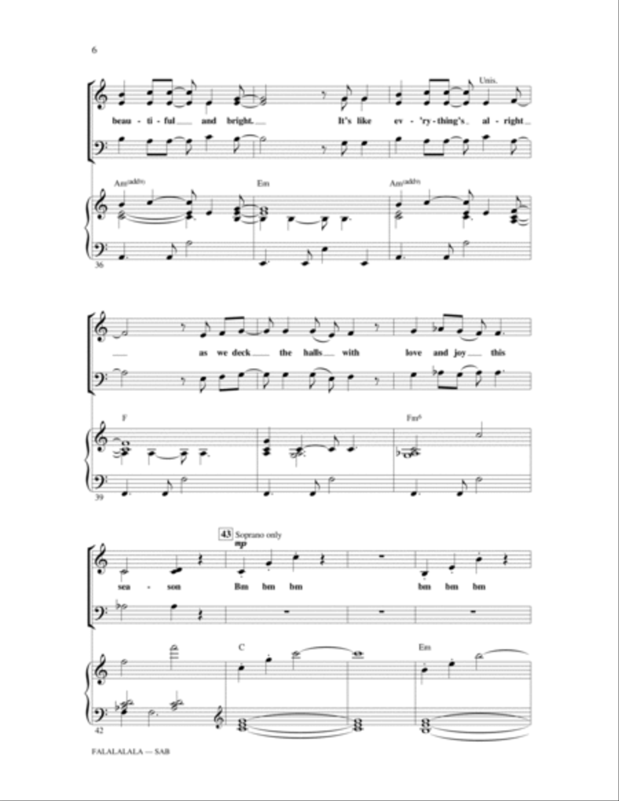 FaLaLaLaLa FaLaLaLaLa 3-Part scores gallery preview page 5