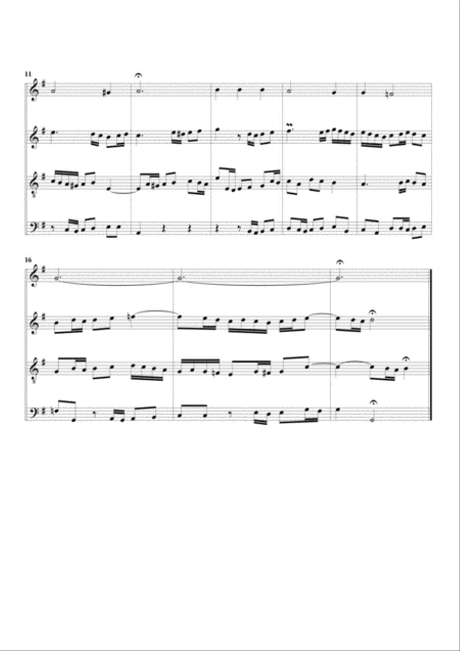 Wir danken dir, Herr Jesu Christ, das fuer uns gestorben bist, BWV 623 from Orgelbuechlein (arrangem Recorder scores gallery preview page 2