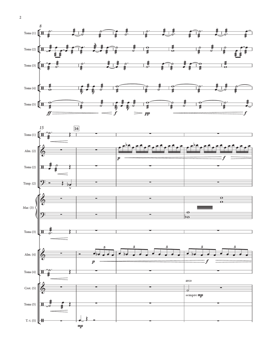 I Shudder To Think (Score and Parts) Percussion Ensemble scores gallery preview page 2