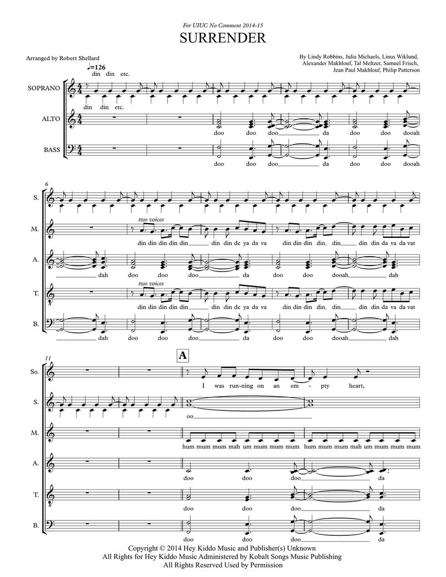 Surrender Surrender Divisi scores gallery preview page 1