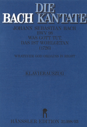 Book cover for Whatever God ordains is right (Was Gott tut, das ist wohlgetan)